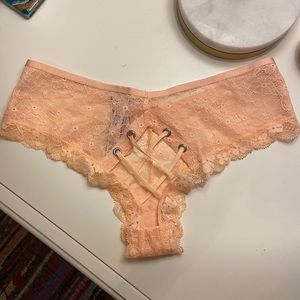 NWT Victorias Secret Open Back Lace Panty